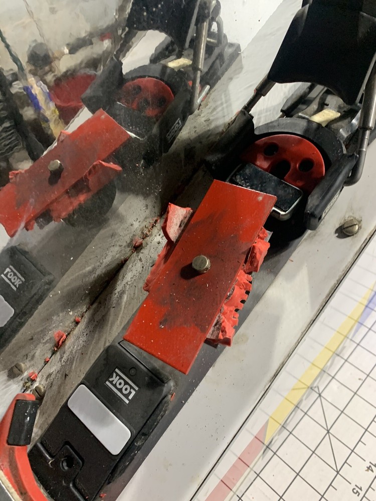Vintage Look Ski Bindings Display Working