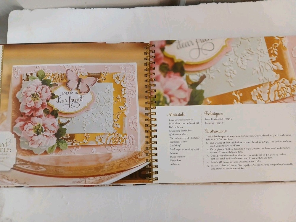 Anna Griffin "Emboss, Cut & Create" Book Featuring Handmade Cards & Scrapbook...