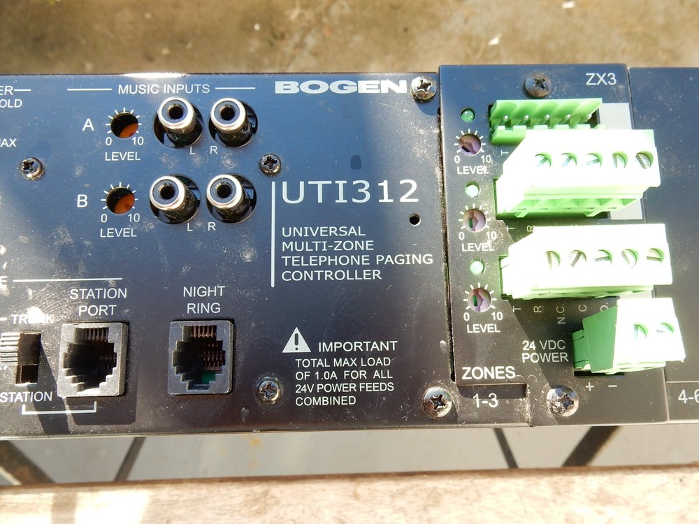 Bogen Communications UT1312 Universal multi zone telephone paging controller