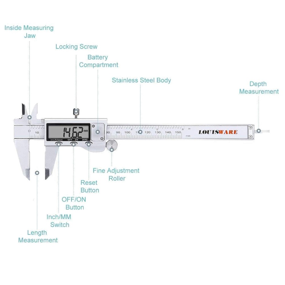 Stainless Steel Digital Caliper Tool