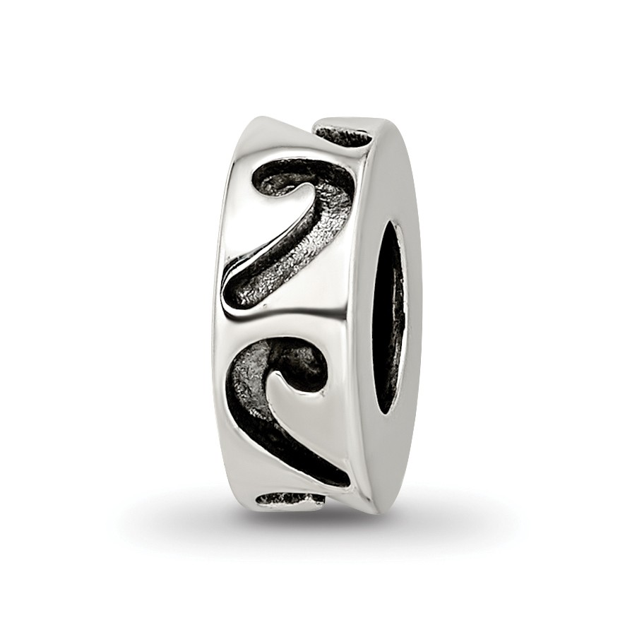 Silver Reflections Stopper/Spacer Bead QRS1402