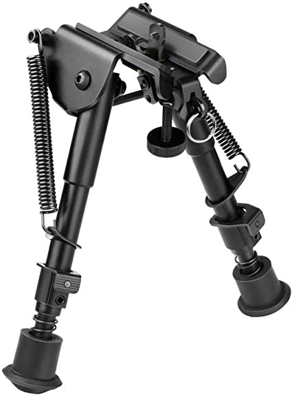 Durable Aluminum 6-9'' Tactical Bipod with Non-rusting Black Anodized Surface