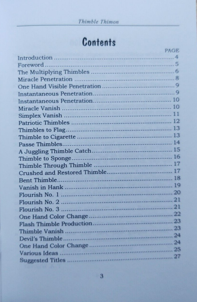 Thimble Thimon by Chester Dobski (close-up magic at its best!)
