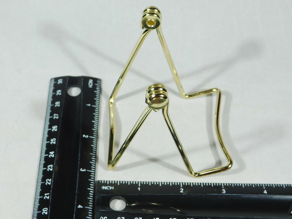 Easel Display Stand Adjustable Folding Small Size Gold color Metal