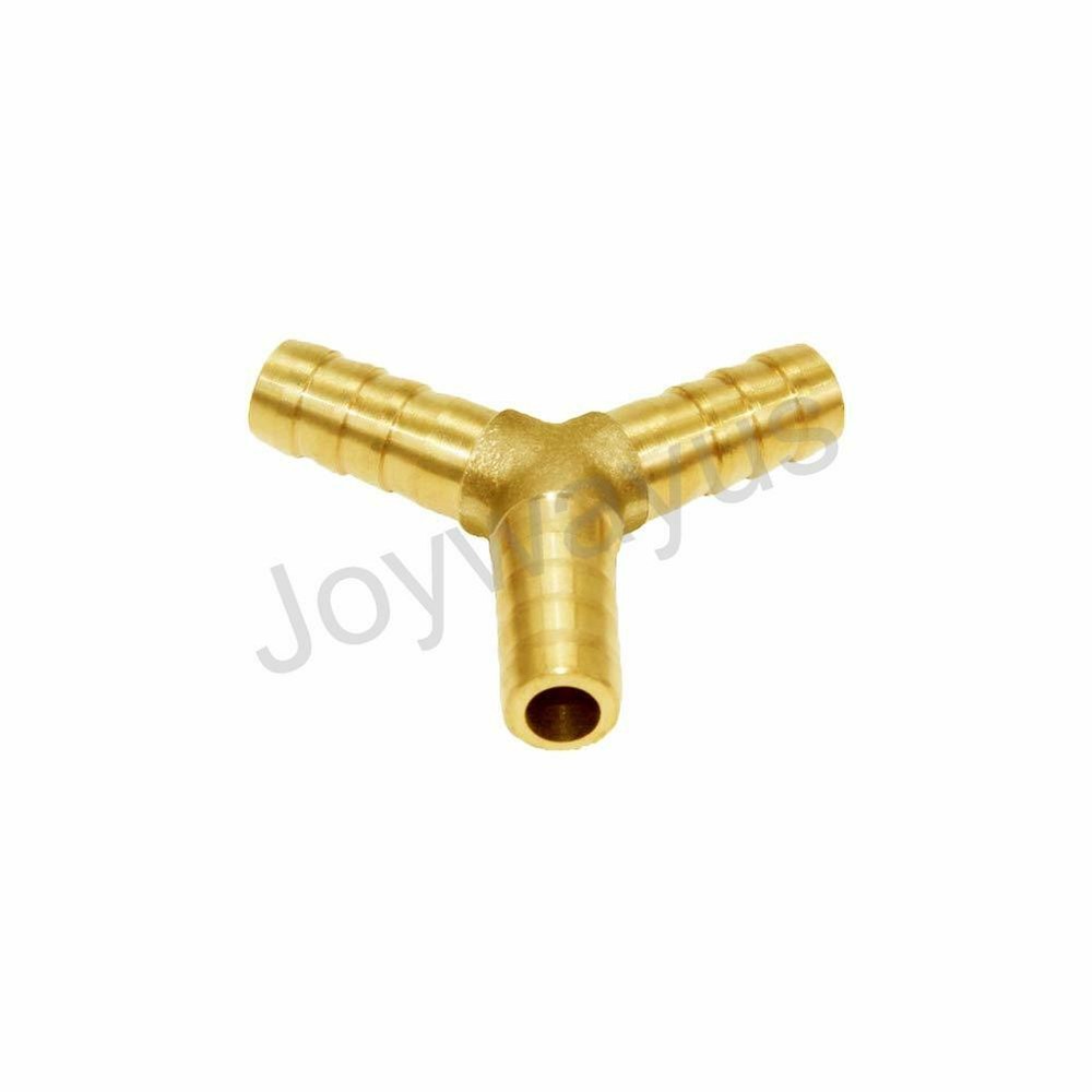 5/16" ID Hose Barb Y Shaped 3 Way Union Fitting Intersection/Split Brass Water