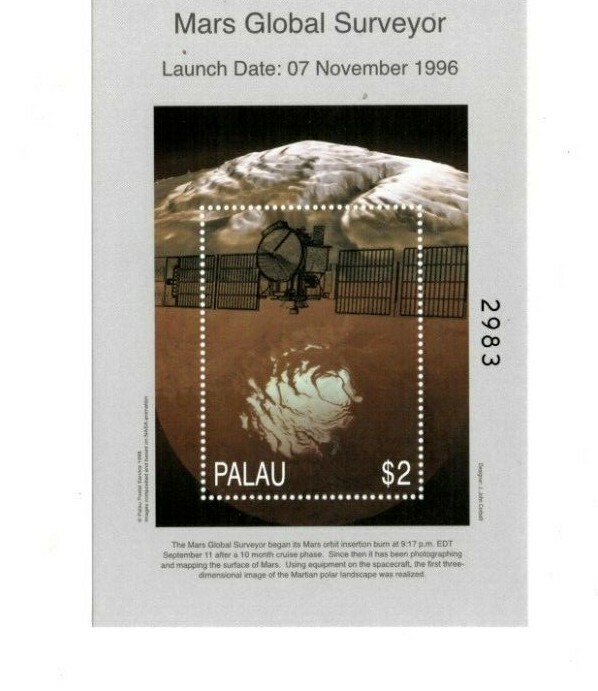 Palau - 1999 - Exploring Mars - Souvenir Sheet - MNH