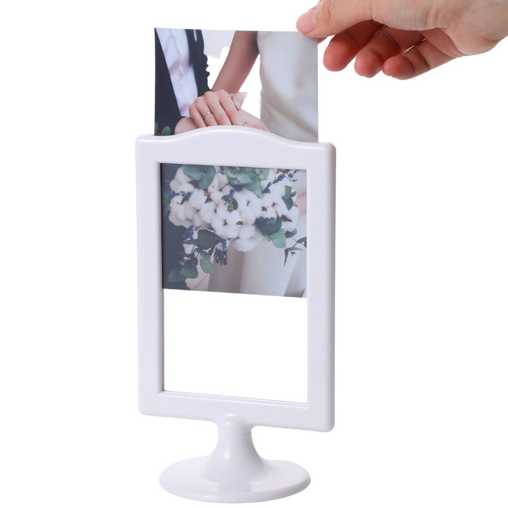 10 Pack Double Sided Standing Picture Frame 4x6 Plastic Photo Frame Bulk Whit...