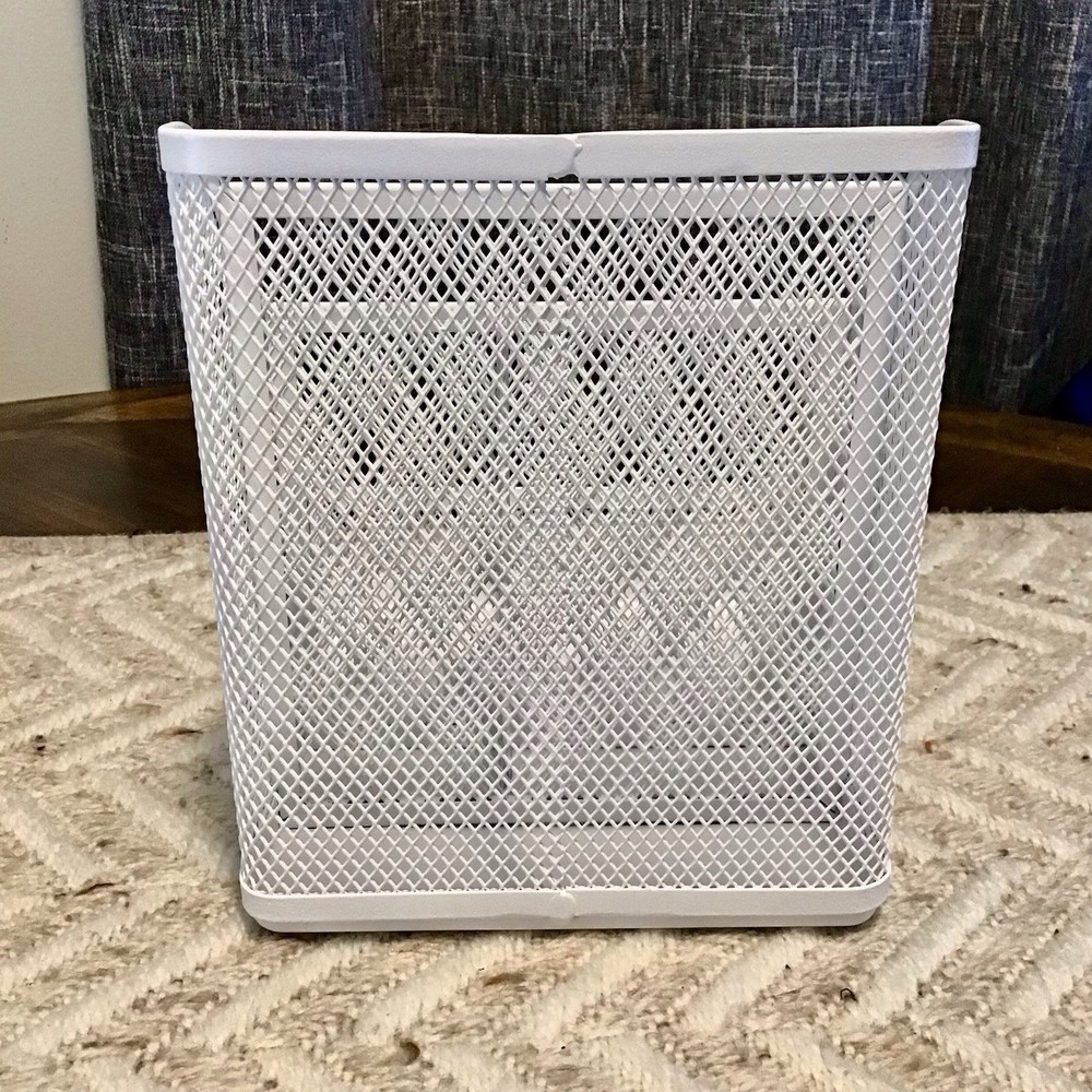 Bright Room White Mesh Desktop Organizer 7”x7”x6”Deep