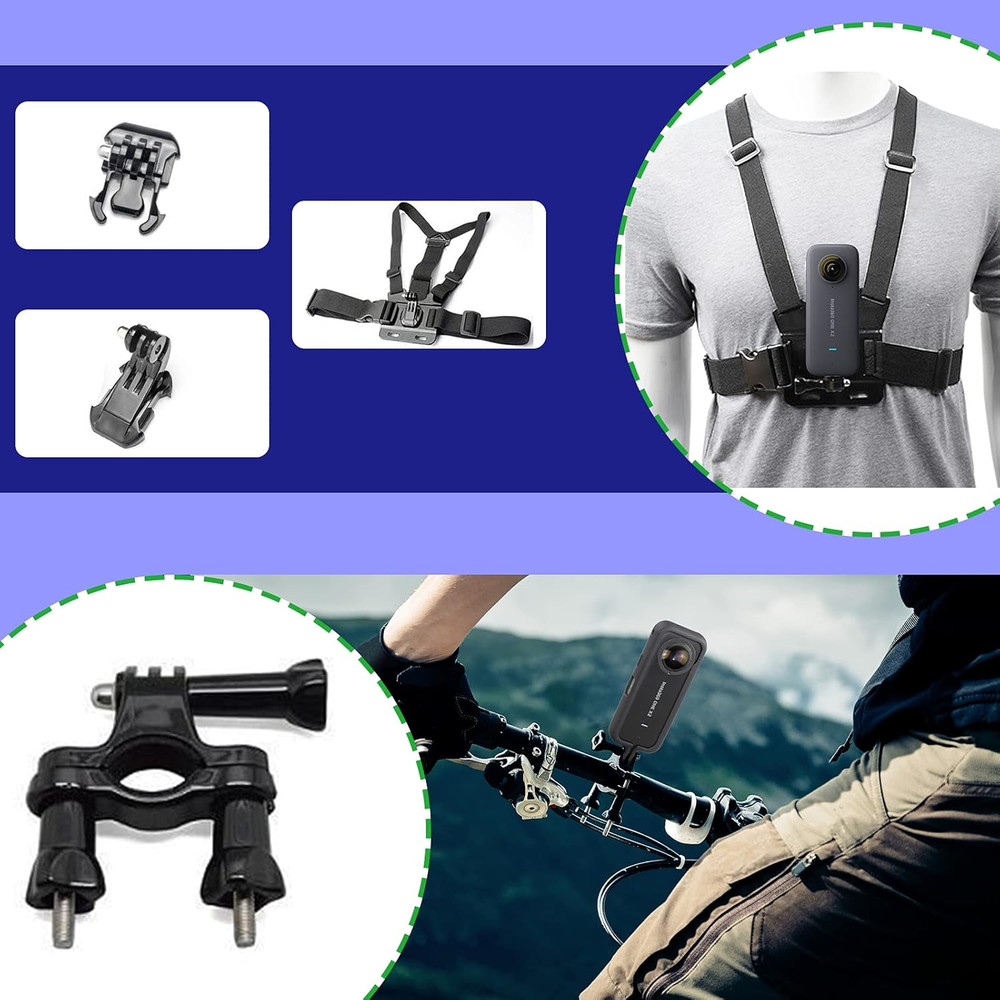 44 in 1 Action Camera Accessory Combo Kit -Compatible with Insta360 One X4,X3...