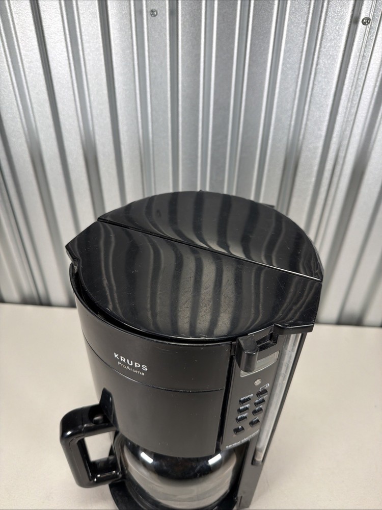 Krups ProAroma Programmable 12-Cup Coffee Maker Type 453 Black - Working!