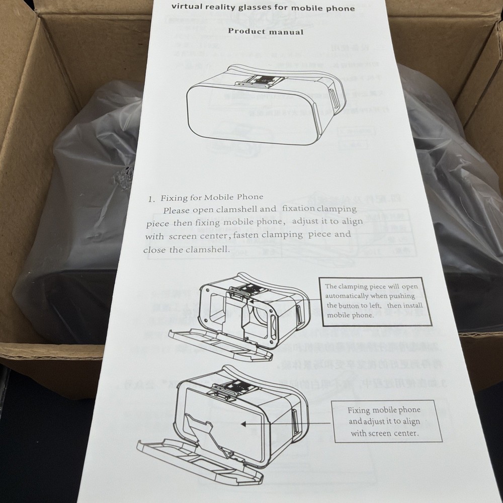 VR Park Virtual Reality Glasses With Bluetooth Remote Control