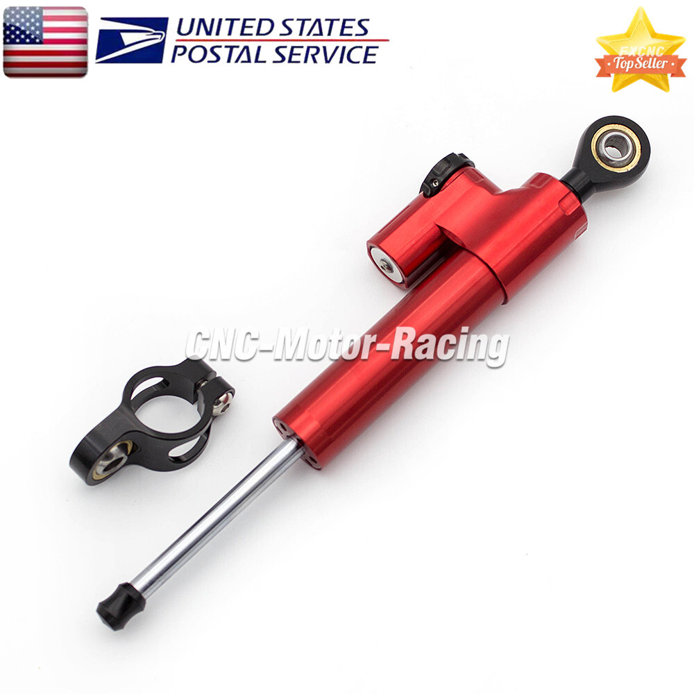 New Adjustable CNC Steering Damper Stabilizer Linear Shock Safety Aluminum 255MM