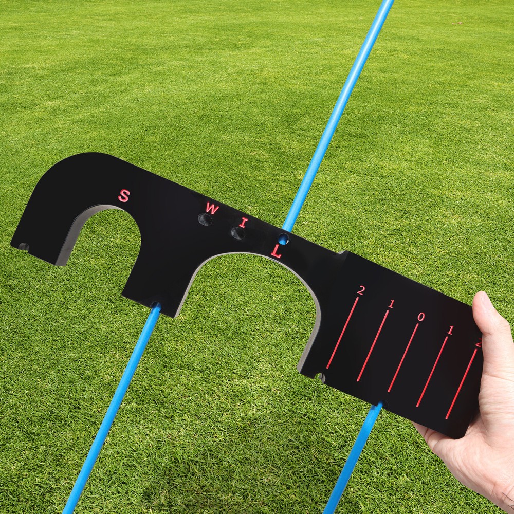 Golf Training Aid Tour Aim Gate with 6 Alignment Sticks and 5 Swing Plane Angles