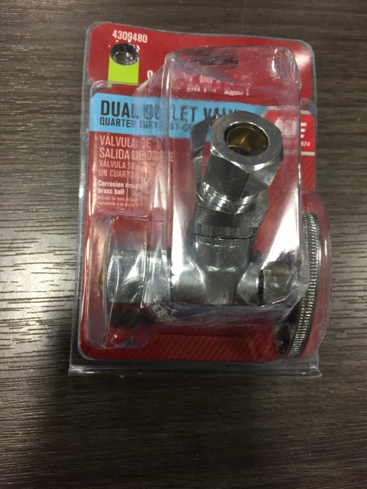 Compression Compression Brass Dual Shut-Off Valve 4309480