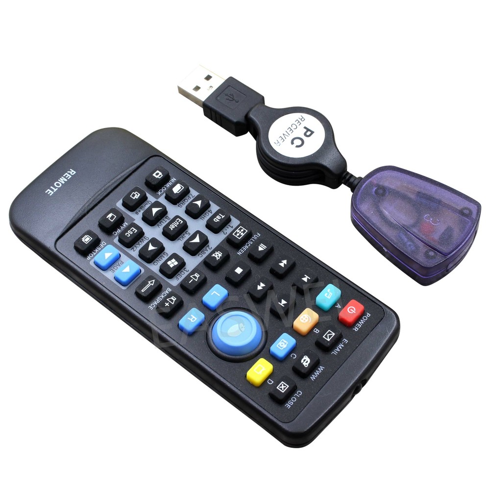 Laptop PC Wireless Keyboard Mouse Remote Control Media Center Controller
