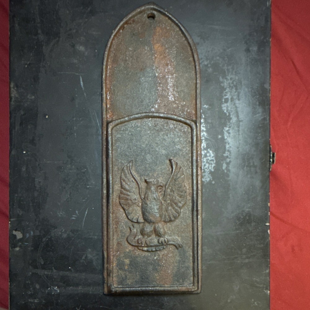 Cast Iron Plaque with Eagle Design Wall Decor