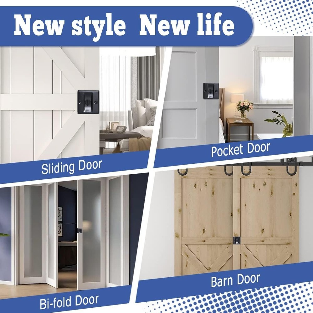 Versatile Keyed Lock for Sliding Doors - Stylish Security Solution in Black