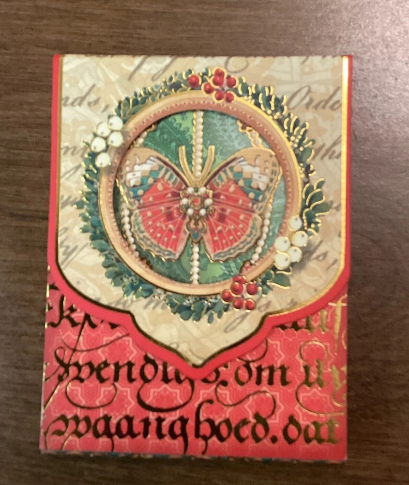 PUNCH STUDIO MINI POCKET NOTEPAD MAGNET CLOSURE BUTTERFLY NOS