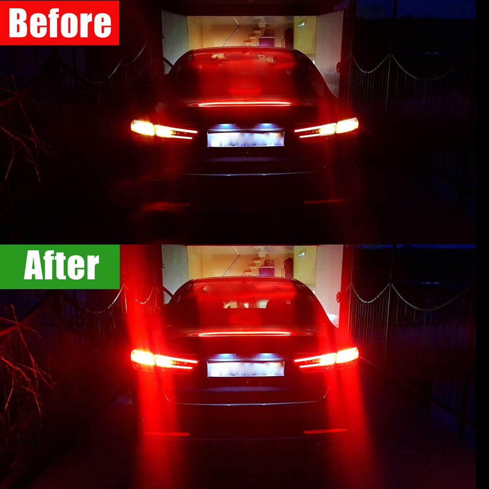 4x 3157 Red LED Bright Strobe Flash Blinking Brake Stop Tail Parking Light Bulbs