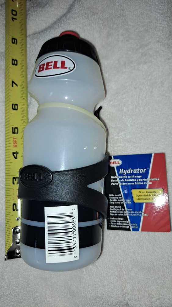 NOS BELL Hydrator 20 Oz. Plastic Water Bottle With Plastic Cage