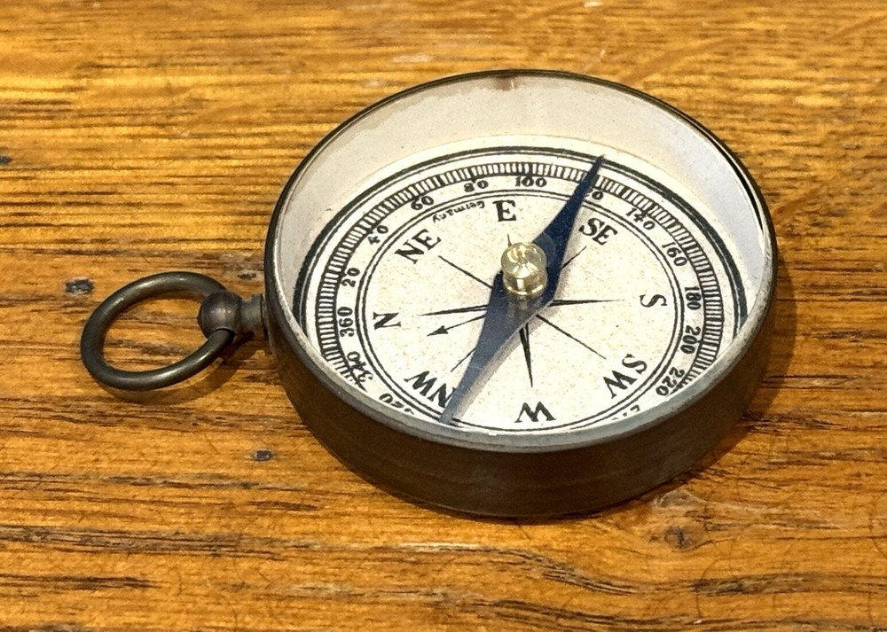 Vintage German Brass Pocket Compass