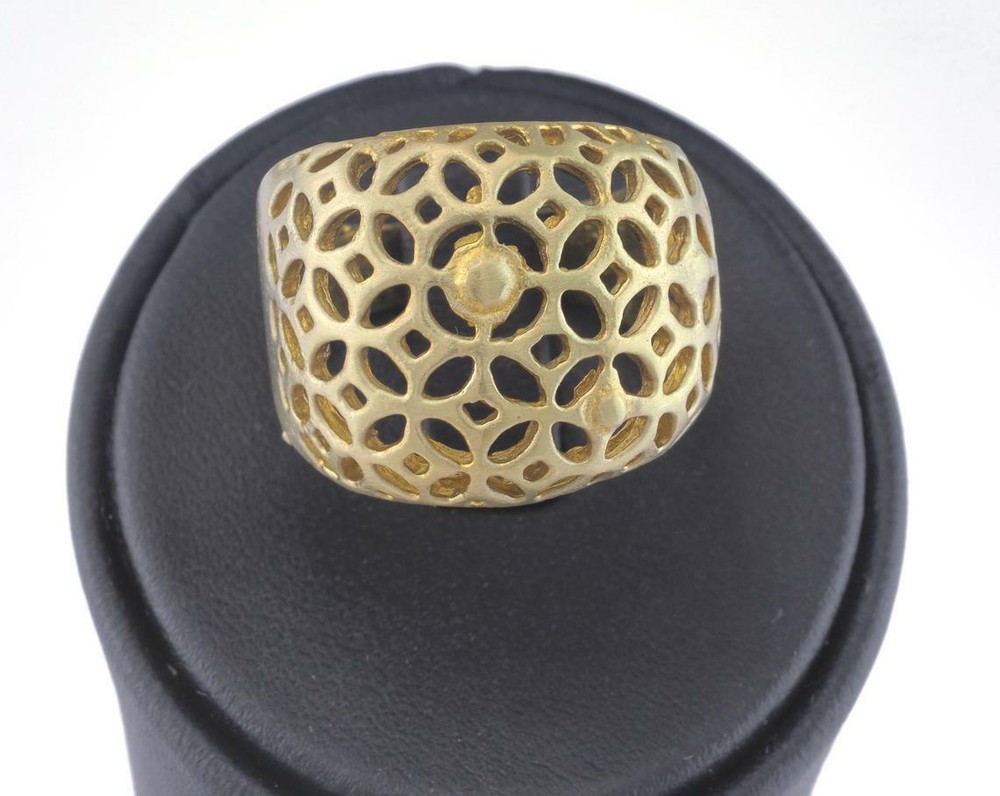 Ring Adjustable Ring Raw brass (19mm 9US inner size - Adjustable ) Dome