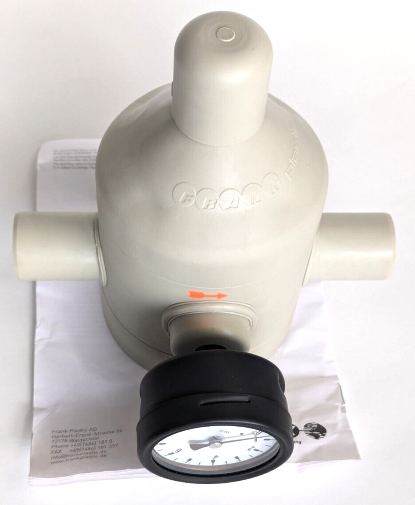 FRANK pressure reducer type V 182 DN 25 material: PP/FPM 0.5-10 bar 17,004,467