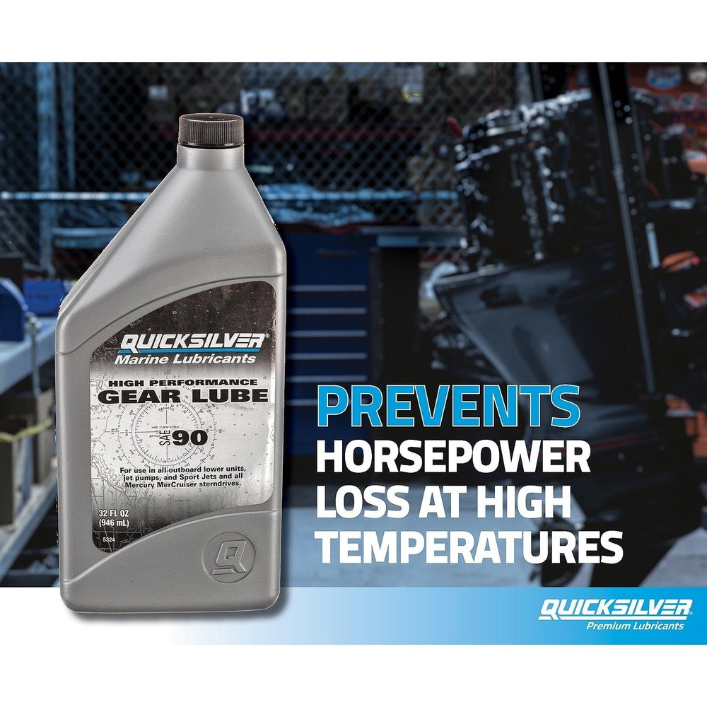 Quicksilver SAE 90 High Performance Gear Lube for 32 oz, Unspecified