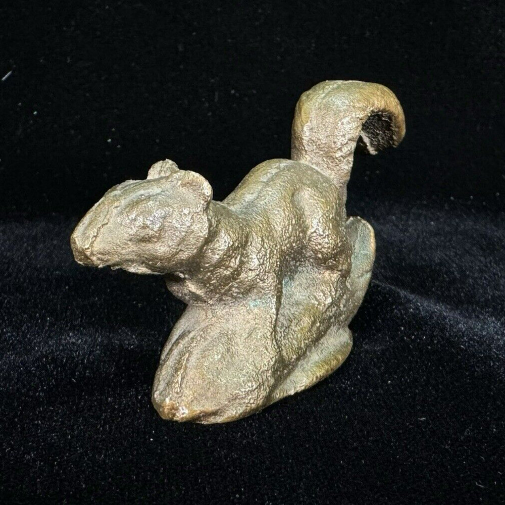 Vintage Brass SQUIRREL BOTTLE OPENER Figural JOHN WRIGHT? Solid Cast