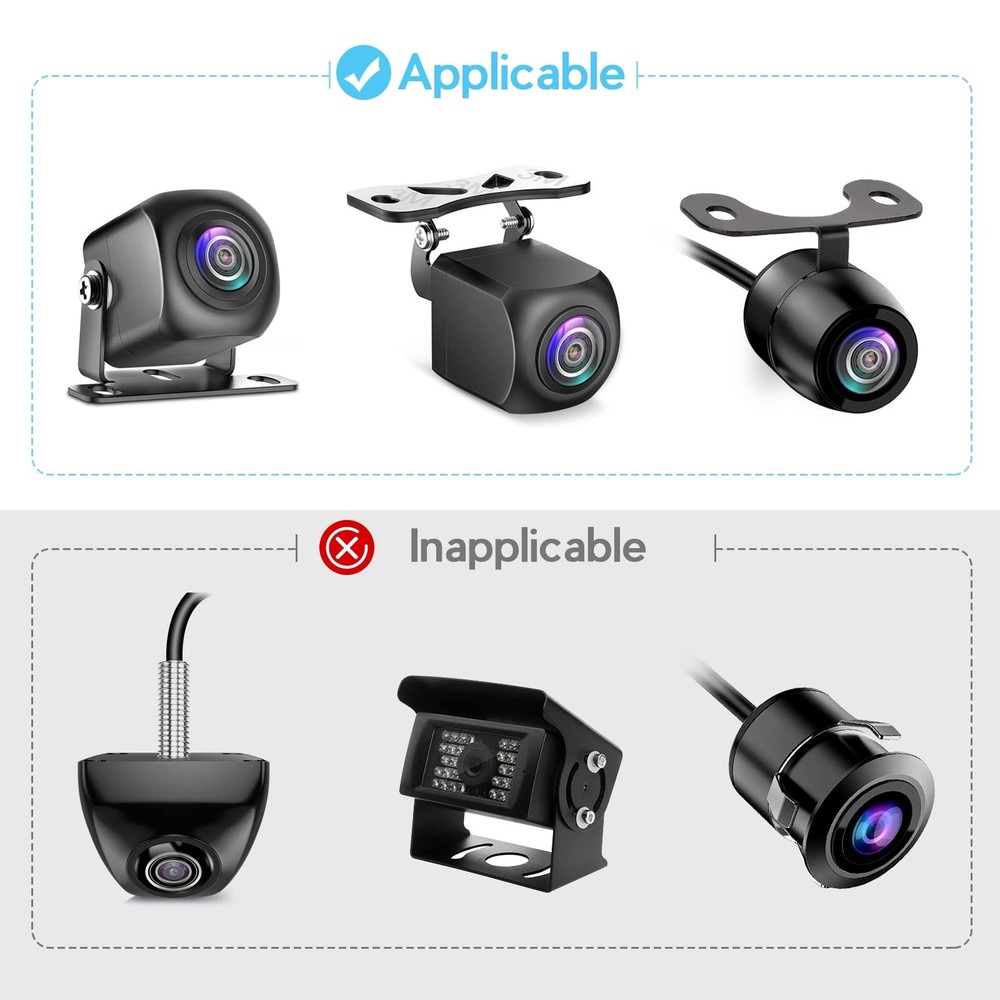 Pixelman Rear Camera Holder, Dash Cam Mount for Windshield, Car Black