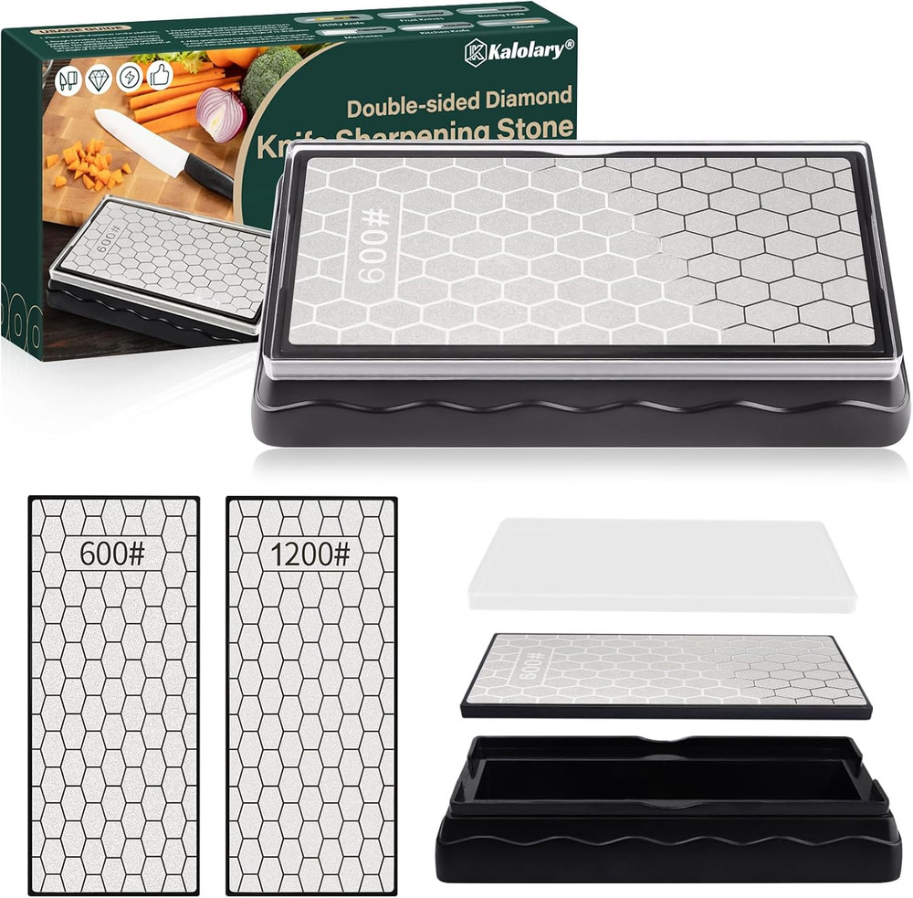 Double-Sided Diamond Sharpening Stone,  Knife Sharpener Stone Whetstone Honeycom