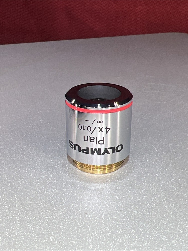 Olympus Plan 4x /0.10 ∞/- Japan - RMS thread - Microscope Ojective Lens Infinity