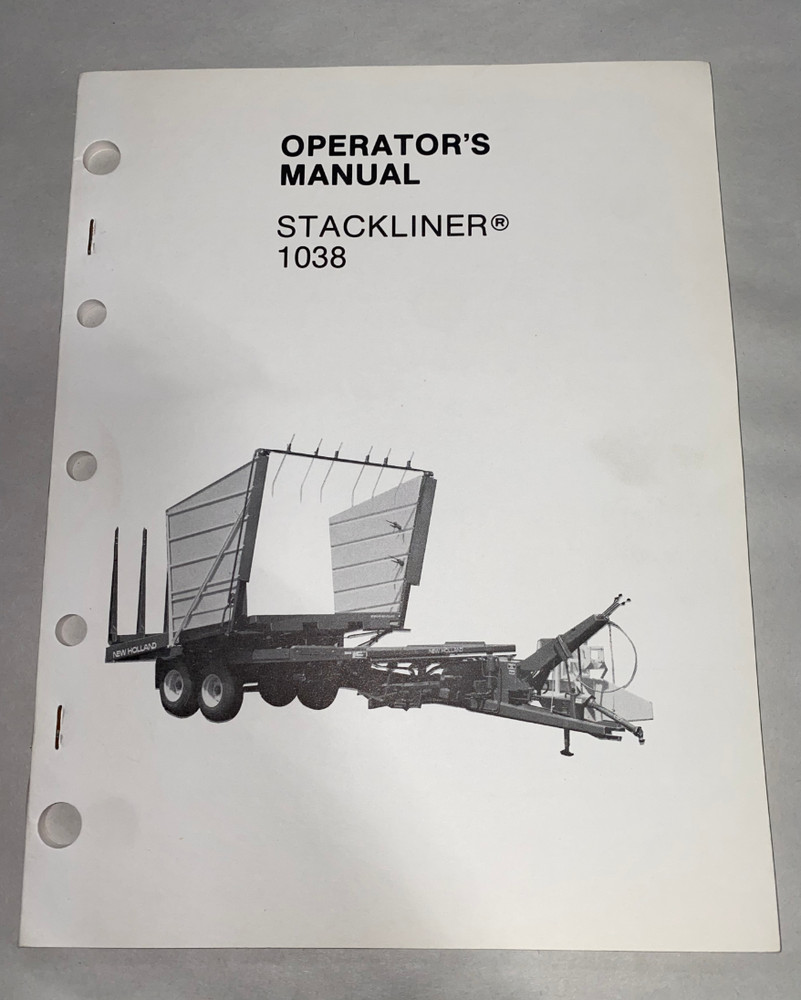 NOS OPERATOR'S MANUAL FOR NH STACKLINER 1038 42103813