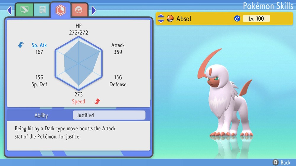 Shiny Absol 6IVs Pokemon BDSP