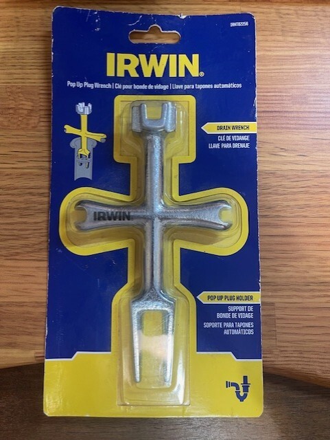 IRHT82256 IRWIN POP UP PLUG WRENCH / DRAIN WRENCH / POP UP PLUG HOLDER