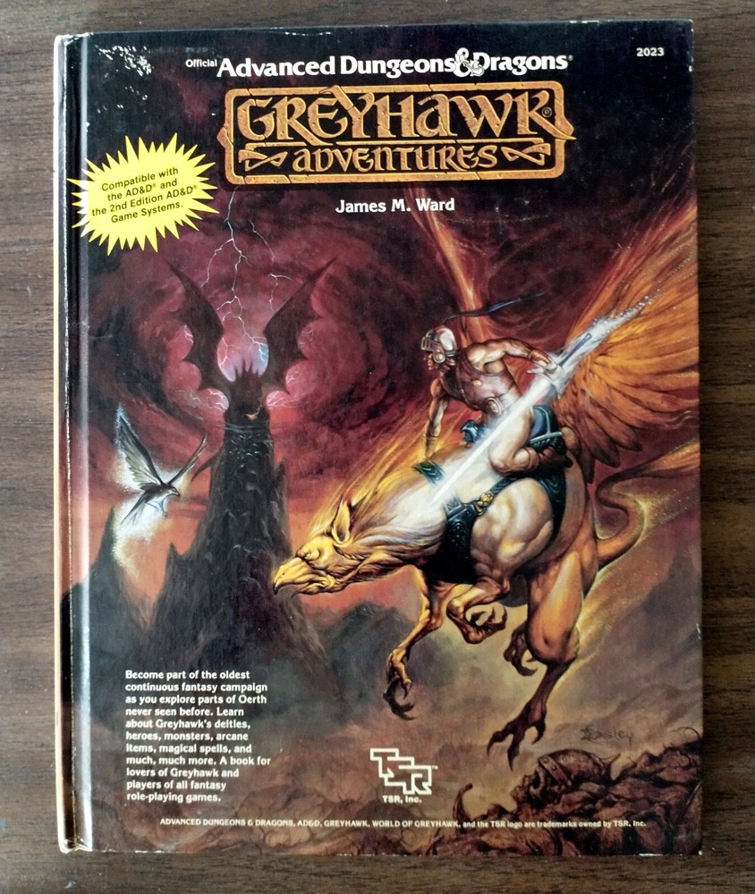 AD&D Greyhawk Adventures campaign book 1988 TSR hardcover excellent