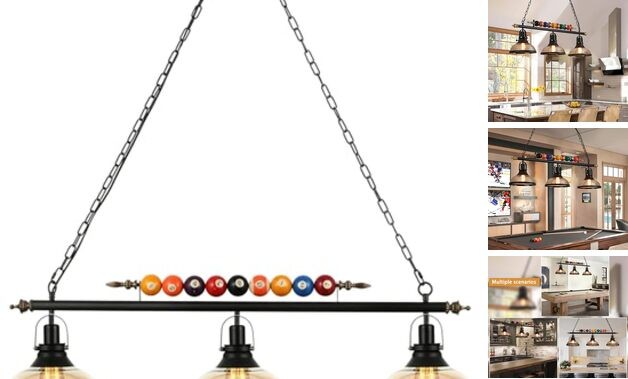 Pool Table Pendant Light Adjustable Billiard Lights Hanging Lighting