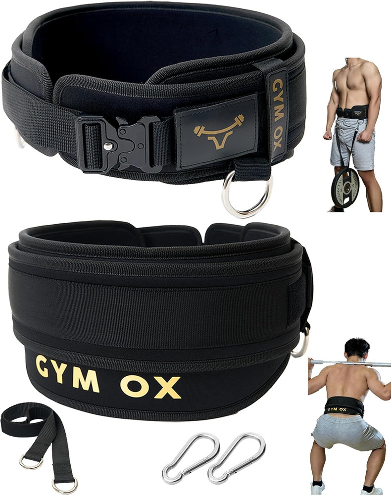 Hybrid Weightlifting & Dip Belt with Quick-Release Buckle for Core Support