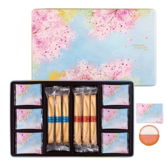 YOKU MOKU Sakura Assorted Cookie Gift Tin 36 pcs