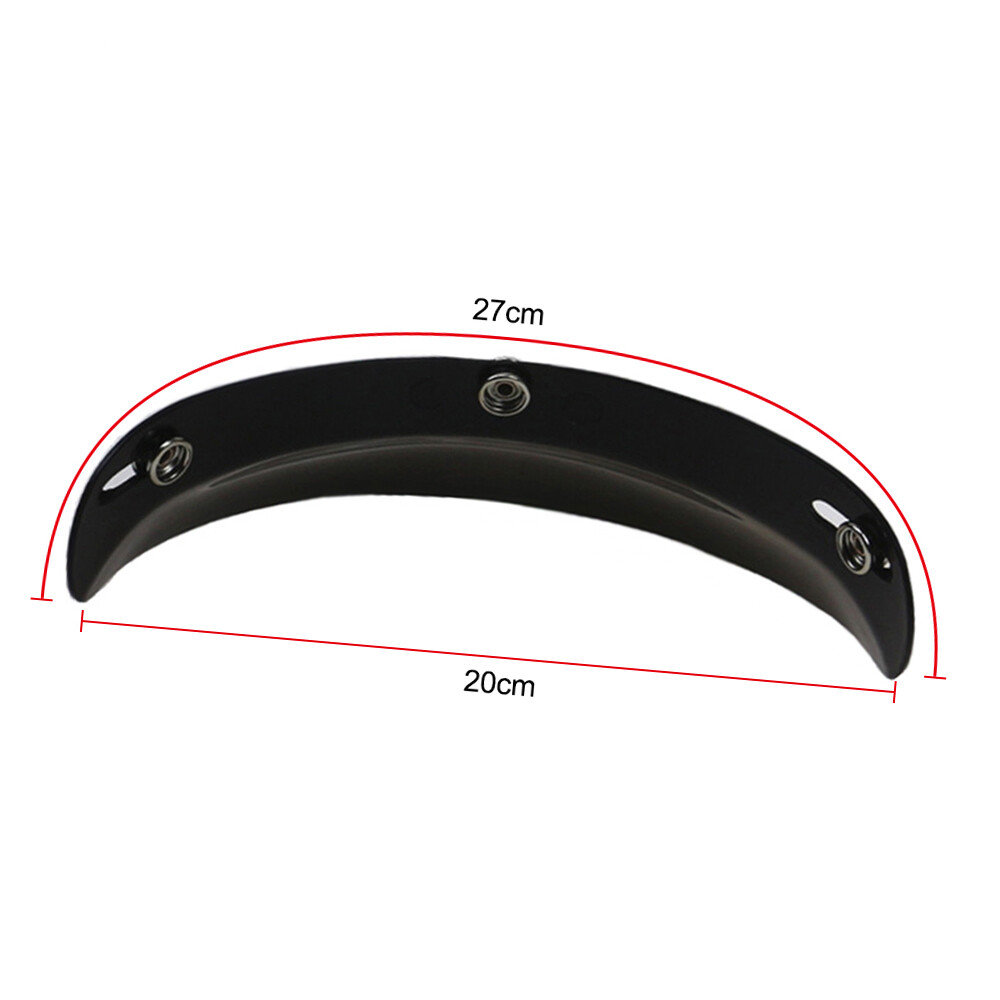 Universal Black 3-Snap Motorcycle Lens Open Face ABS M4U2