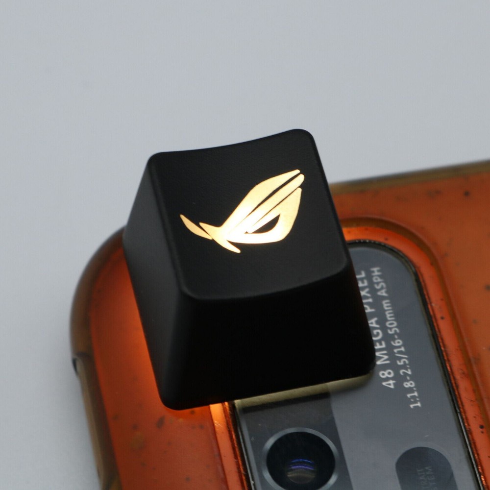 2pcs ROG Logo Black Backlit ABS Keycap OEM Height R4 ESC Replacement