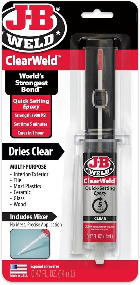 14ml ClearWeld Epoxy: Quick-Setting, Water Resistant & Multi-Material Adhesive