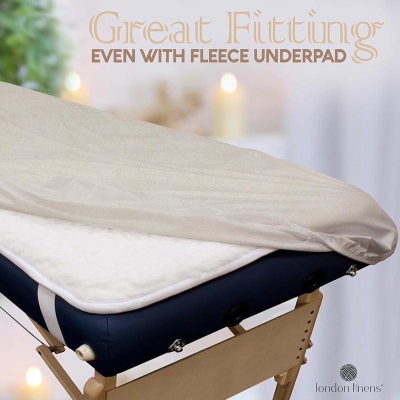 100% Cotton Massage Table Sheets Extra Thick Soft Fitted & Flat Covers Set New