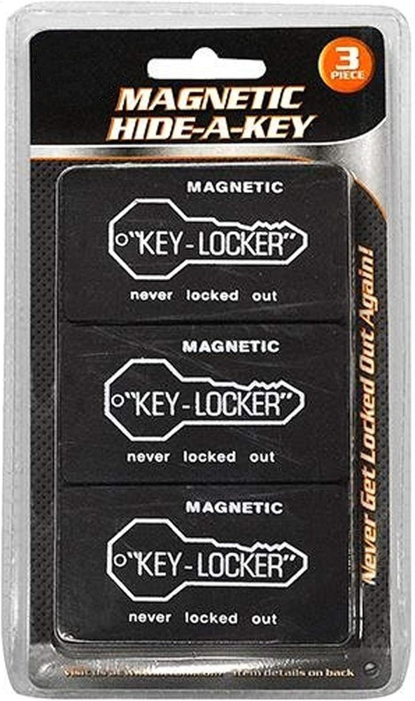 Secure Key Storage Solution - 3-Piece Magnetic Hide Key Set in Classic Black