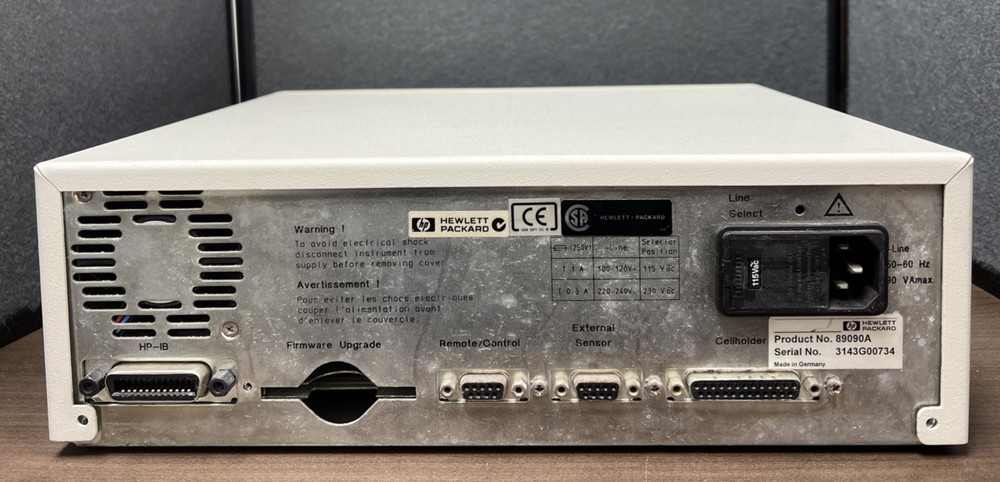 Agilent HP Hewlett Packard 89090A Flow Cell Temperature Controller