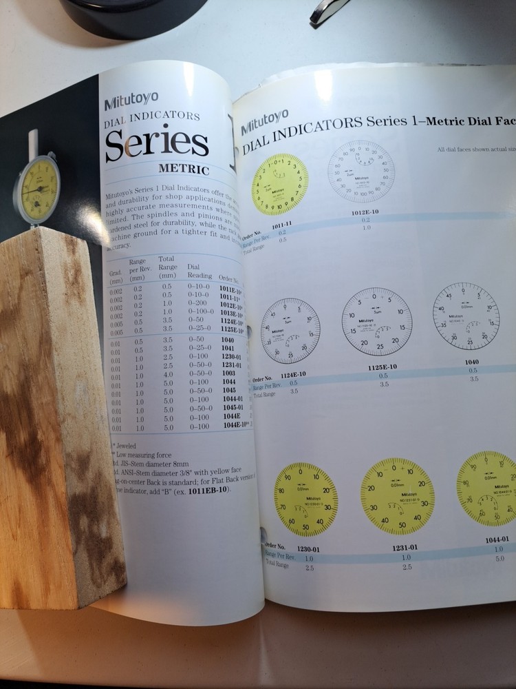 Mitutoyo Dial Indicators Catalog & Tool Training Binder Technical Info