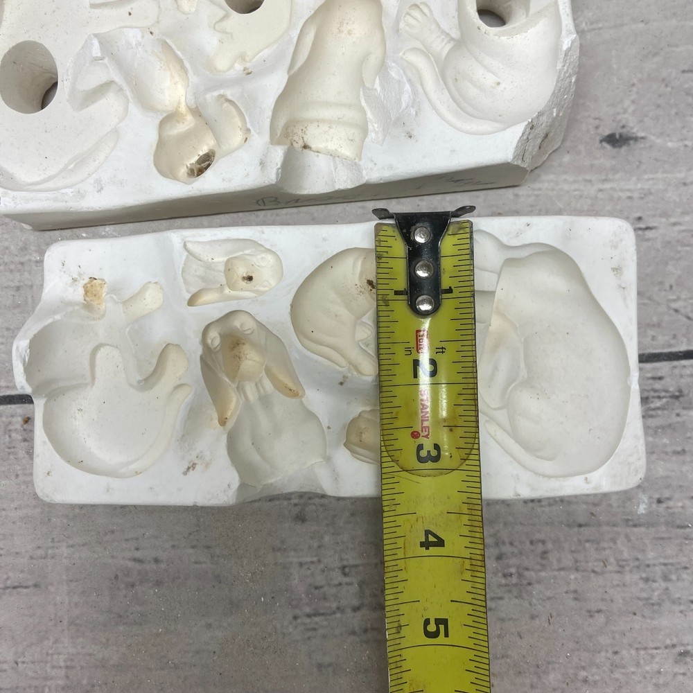 Vintage 1960 Duncan Ceramic Casting Mold Bassets Dog #944