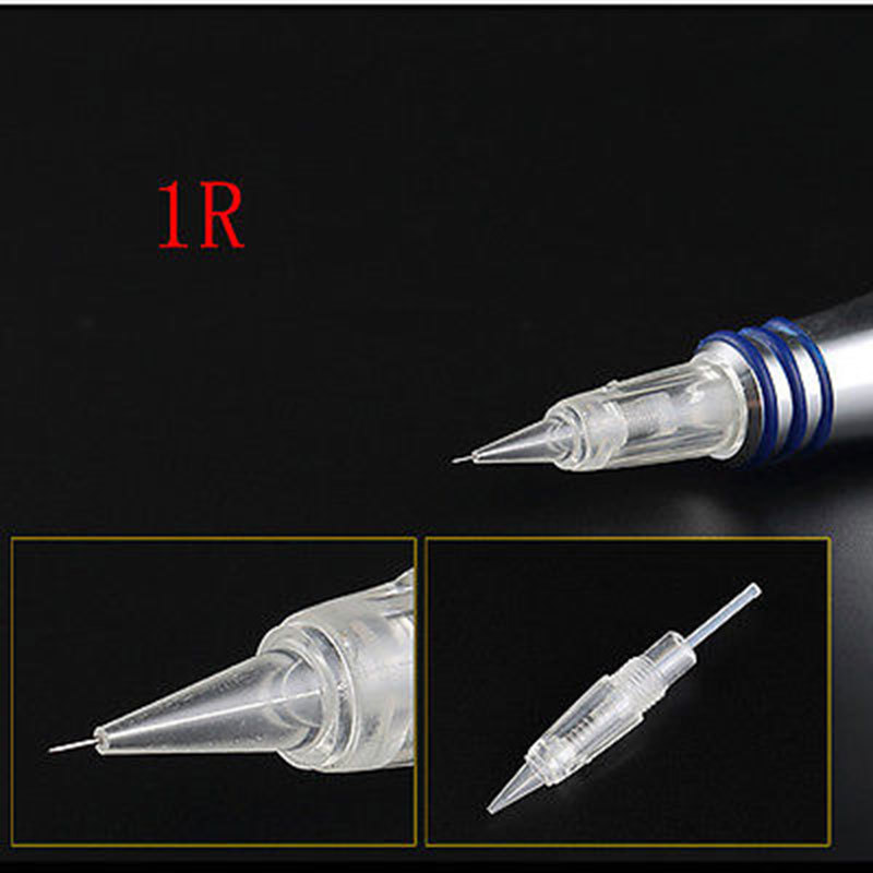 50Pcs Replace 1P Cartridge Tips for Permanent Makeup Eyebrow Lip Tattoo Machine