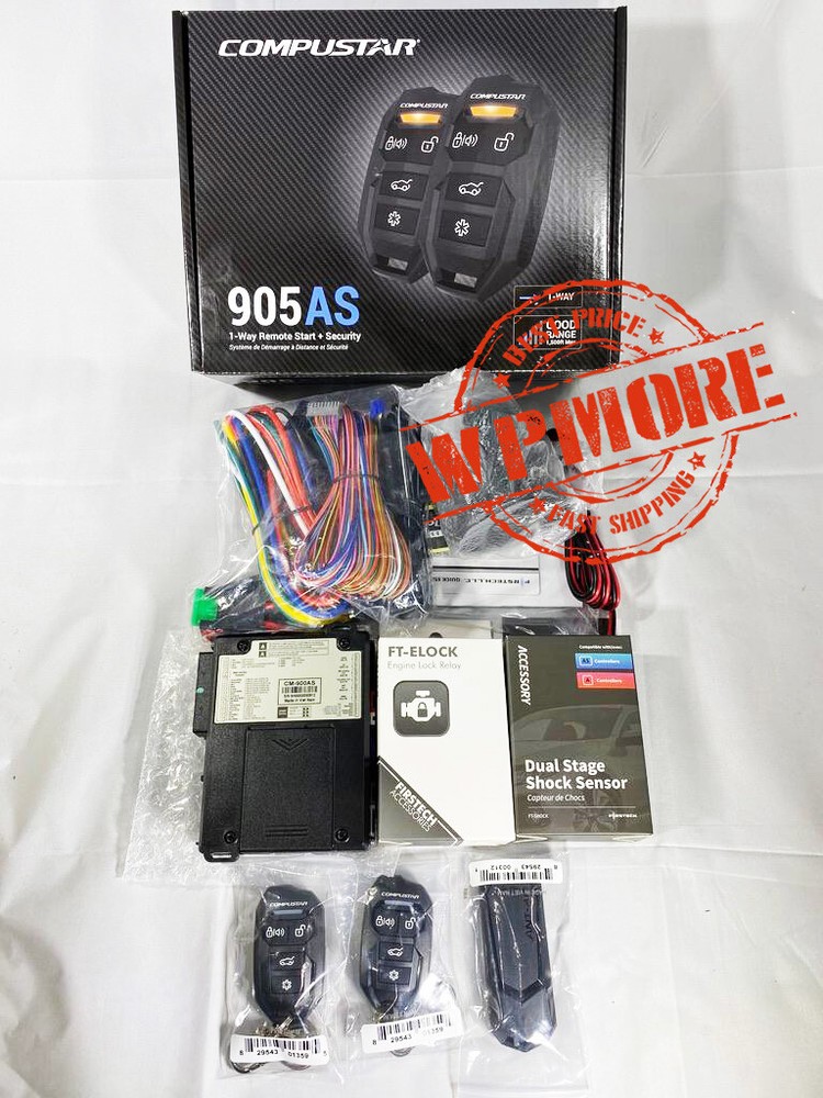 Compustar CS905 AS Remote Start Security Combo 1500-FT + BLADE AL Bypass Module