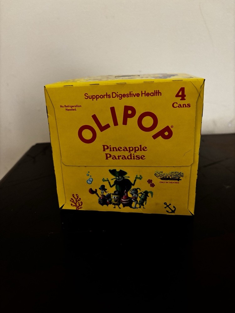 SpongeBob OLIPOP Pineapple Paradise Prebiotic Soda 4-Pack